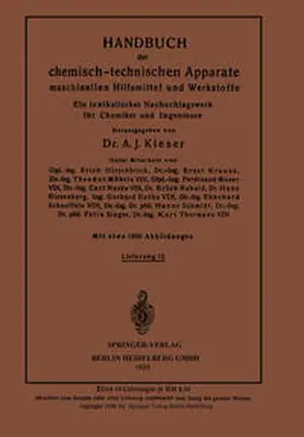 Krause / Thormann / Möhrle |  Handbuch der chemisch-technischen Apparate maschinellen Hilfsmittel und Werkstoffe | eBook | Sack Fachmedien