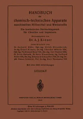 Krause / Thormann / Möhrle |  Handbuch der chemisch-technischen Apparate maschinellen Hilfsmittel und Werkstoffe | eBook | Sack Fachmedien