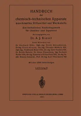 Krause / Thormann / Möhrle |  Handbuch der chemisch-technischen Apparate maschinellen Hilfsmittel und Werkstoffe | eBook | Sack Fachmedien
