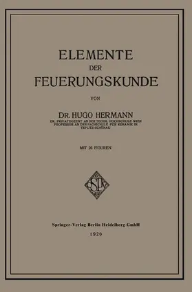 Hermann |  Elemente der Feuerungskunde | Buch |  Sack Fachmedien