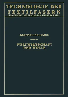 Genzmer / Behnsen |  Weltwirtschaft der Wolle | Buch |  Sack Fachmedien