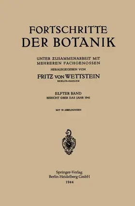 von Wettstein |  Fortschritte der Botanik | Buch |  Sack Fachmedien