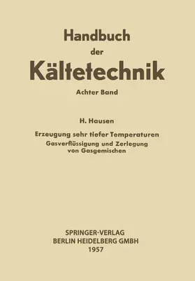 Hausen / Plank |  Erzeugung Sehr Tiefer Temperaturen | Buch |  Sack Fachmedien