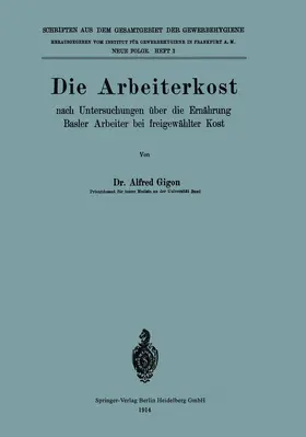 Gigon |  Die Arbeiterkost | Buch |  Sack Fachmedien