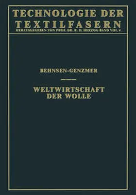 Behnsen / Genzmer |  Weltwirtschaft der Wolle | eBook | Sack Fachmedien