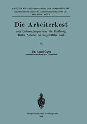 Gigon |  Die Arbeiterkost | eBook | Sack Fachmedien