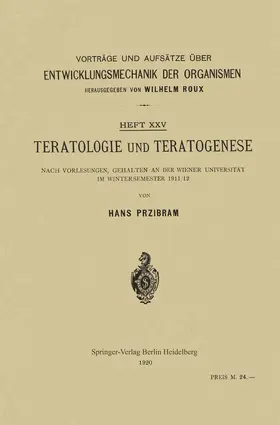 Przibram |  Teratologie und Teratogenese | Buch |  Sack Fachmedien