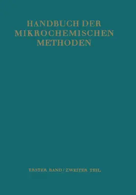 Hecht |  Waagen und Geräte zur Anorganischen Mikro-Gewichtsanalyse | Buch |  Sack Fachmedien