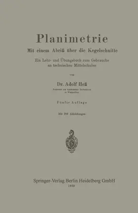 Hess |  Planimetrie | Buch |  Sack Fachmedien