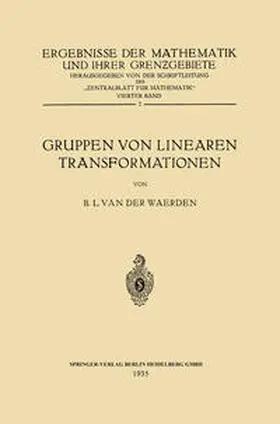 Waerden |  Gruppen von Linearen Transformationen | eBook | Sack Fachmedien