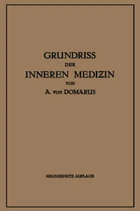 von Domarus |  Grundriß der inneren Medizin | eBook | Sack Fachmedien