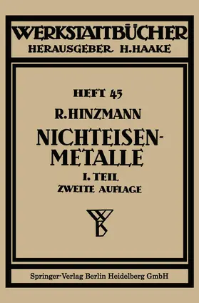 Hinzmann | Nichteisenmetalle | Buch | 978-3-662-37155-8 | www2.sack.de