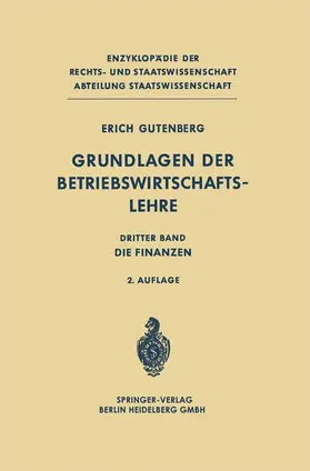 Gutenberg |  Grundlagen der Betriebswirtschaftslehre | Buch |  Sack Fachmedien