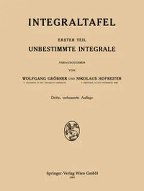 Gröbner / Hofreiter |  Integraltafel | eBook | Sack Fachmedien