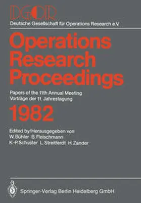Bühler |  Operations Research Proceedings 1982 | eBook | Sack Fachmedien