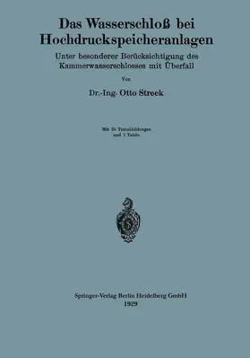 Streck |  Das Wasserschloß bei Hochdruckspeicheranlagen | Buch |  Sack Fachmedien