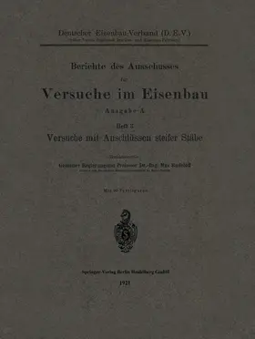 Rudelhoff |  Berichte des Ausschusses für Versuche im Eisenbau | Buch |  Sack Fachmedien