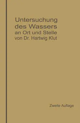 Klut |  Untersuchung des Wassers an Ort und Stelle | eBook | Sack Fachmedien