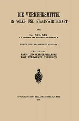 Sax / von Beckerath | Land- und Wasserstrassen Post, Telegraph, Telephon | E-Book | sack.de