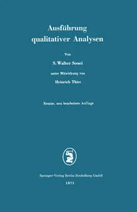 Souci / Thies | Ausführung qualitativer Analysen | E-Book | sack.de