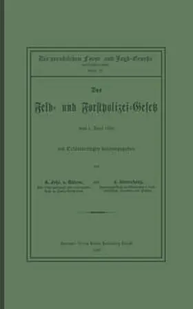 Bülow / Bernhardt / Oehlschläger |  Das Feld- und Forstpolizei-Gesetz | eBook | Sack Fachmedien
