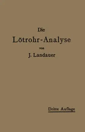 Landauer | Die Lötrohranalyse | E-Book | sack.de