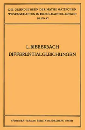 Bieberbach |  Theorie der Differentialgleichungen | eBook | Sack Fachmedien