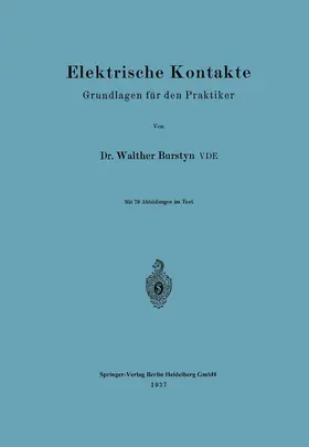 Burstyn |  Elektrische Kontakte | Buch |  Sack Fachmedien