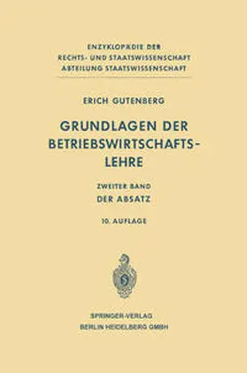 Gutenberg |  Grundlagen der Betriebswirtschaftslehre | eBook | Sack Fachmedien