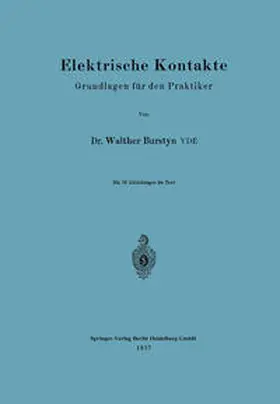 Burstyn |  Elektrische Kontakte | eBook | Sack Fachmedien
