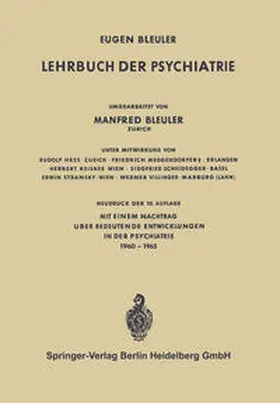 Bleuler |  Lehrbuch der Psychiatrie | eBook | Sack Fachmedien
