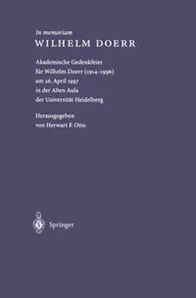 Otto / Doerr |  In memoriam WILHELM DOERR | eBook | Sack Fachmedien