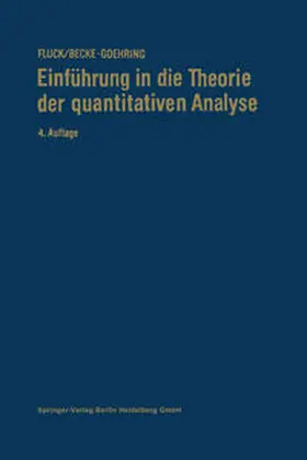 Fluck / Becke-Goehring |  Einführung in die Theorie der Quantitativen Analyse | eBook | Sack Fachmedien