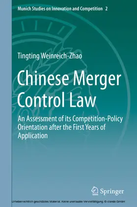 Weinreich-Zhao |  Chinese Merger Control Law | eBook | Sack Fachmedien
