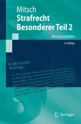 Mitsch |  Strafrecht, Besonderer Teil 2 | Buch |  Sack Fachmedien