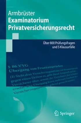 Armbrüster |  Examinatorium Privatversicherungsrecht | eBook | Sack Fachmedien