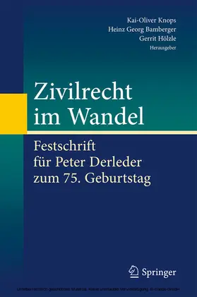 Knops / Bamberger / Hölzle |  Zivilrecht im Wandel | eBook | Sack Fachmedien