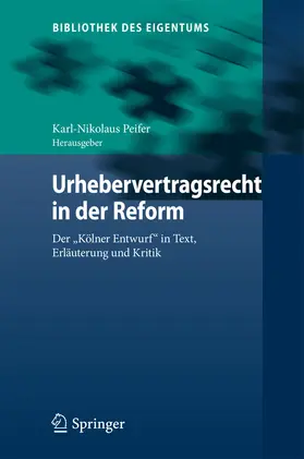 Peifer | Urhebervertragsrecht in der Reform | E-Book | www2.sack.de