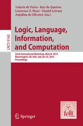 de Paiva / de Queiroz / Moss | Logic, Language, Information, and Computation | E-Book | sack.de