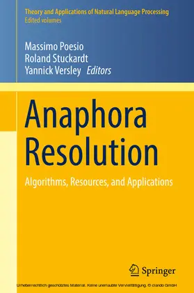 Poesio / Stuckardt / Versley |  Anaphora Resolution | eBook | Sack Fachmedien