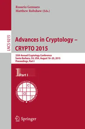 Gennaro / Robshaw | Advances in Cryptology -- CRYPTO 2015 | E-Book | sack.de