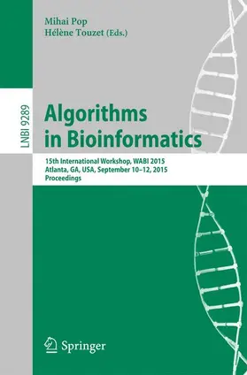 Touzet / Pop |  Algorithms in Bioinformatics | Buch |  Sack Fachmedien