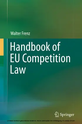 Frenz |  Handbook of EU Competition Law | eBook | Sack Fachmedien