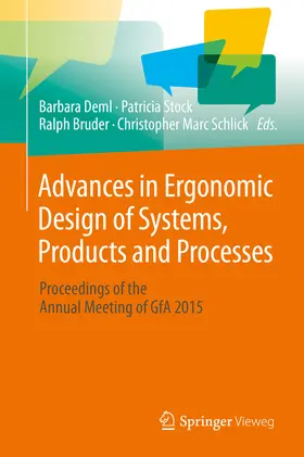 Deml / Stock / Bruder | Advances in Ergonomic Design of Systems, Products and Processes | E-Book | sack.de