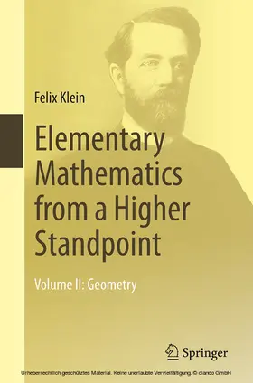 Klein | Elementary Mathematics from a Higher Standpoint | E-Book | sack.de