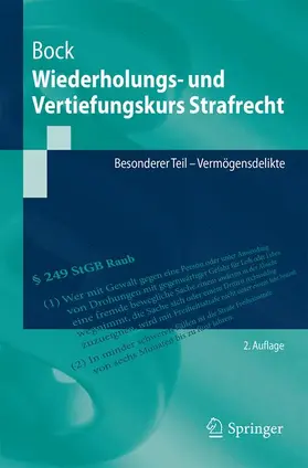 Bock |  Wiederholungs- und Vertiefungskurs Strafrecht | Buch |  Sack Fachmedien
