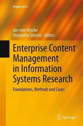 Simons / vom Brocke |  Enterprise Content Management in Information Systems Research | Buch |  Sack Fachmedien