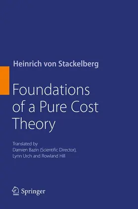 von Stackelberg |  Foundations of a Pure Cost Theory | Buch |  Sack Fachmedien