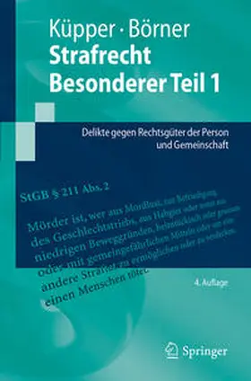 Küpper / Börner |  Strafrecht Besonderer Teil 1 | eBook | Sack Fachmedien