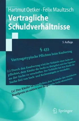 Maultzsch / Oetker |  Vertragliche Schuldverhältnisse | Buch |  Sack Fachmedien